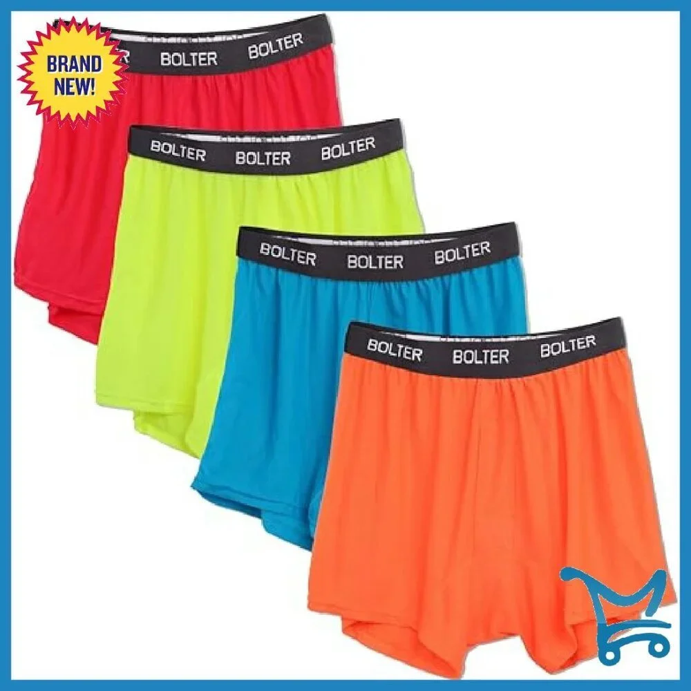 4 Pack Performance Boxers Stretch Comfort Quick Dry Travel